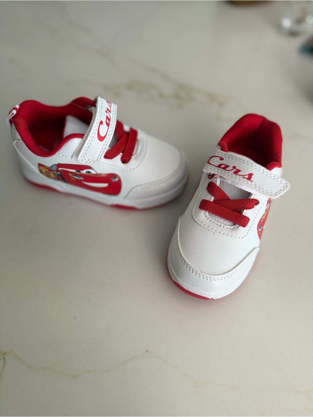 Disney toddler  White and Red Lightning McQueen Kids Sneakers